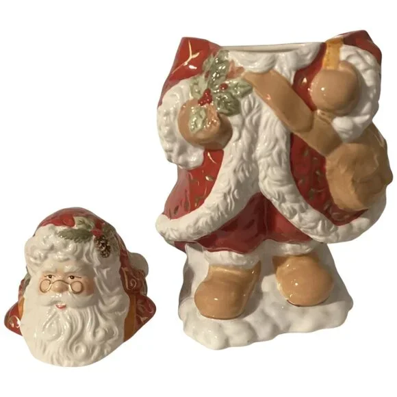 HALLMARK Santa Ceramic Cookie Jar Gorgeous Vivid Colors Limited Edition 12" Tall